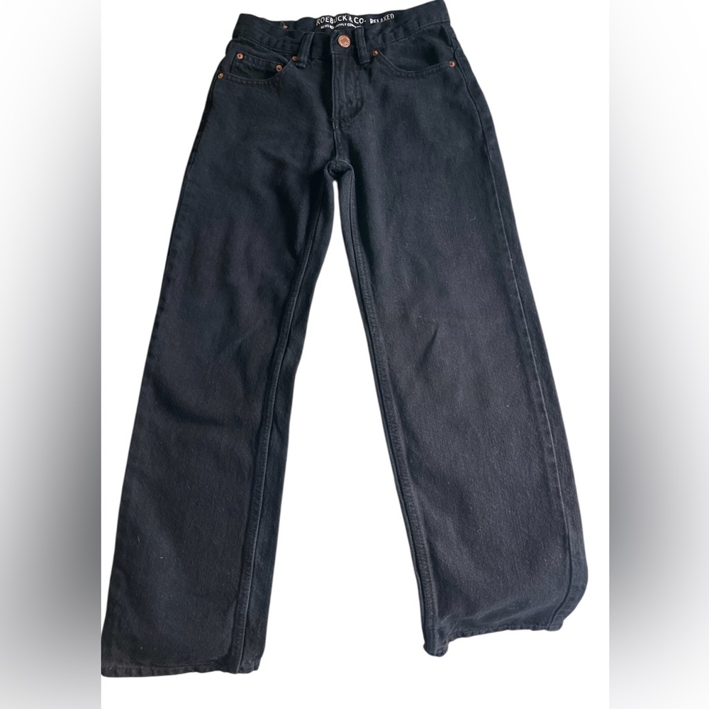 Roebuck & Co. boys relaxed black jeans size 10